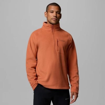 columbia-fast-trek-hz-fleece-teak-brown-pull-polaire-homme