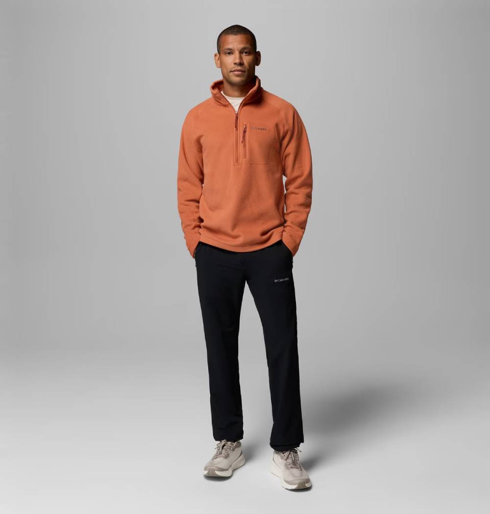 columbia-fast-trek-hz-fleece-teak-brown-pull-polaire-homme