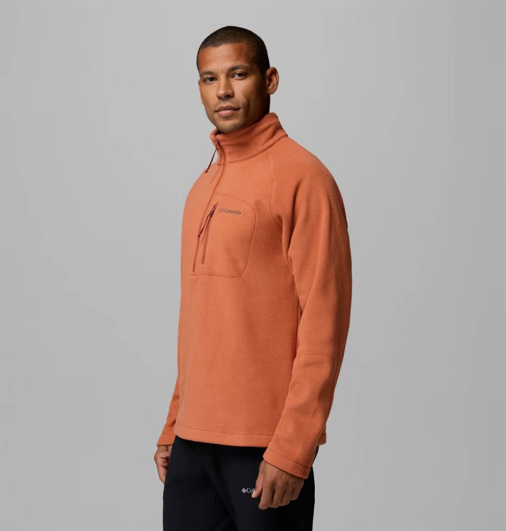 columbia-fast-trek-hz-fleece-teak-brown-pull-polaire-homme